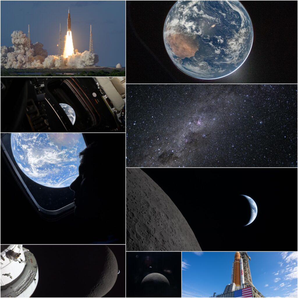Images courtesy of NASA Artemis 2 Space exploration